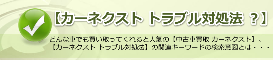 【カーネクスト トラブル対処法 ？】